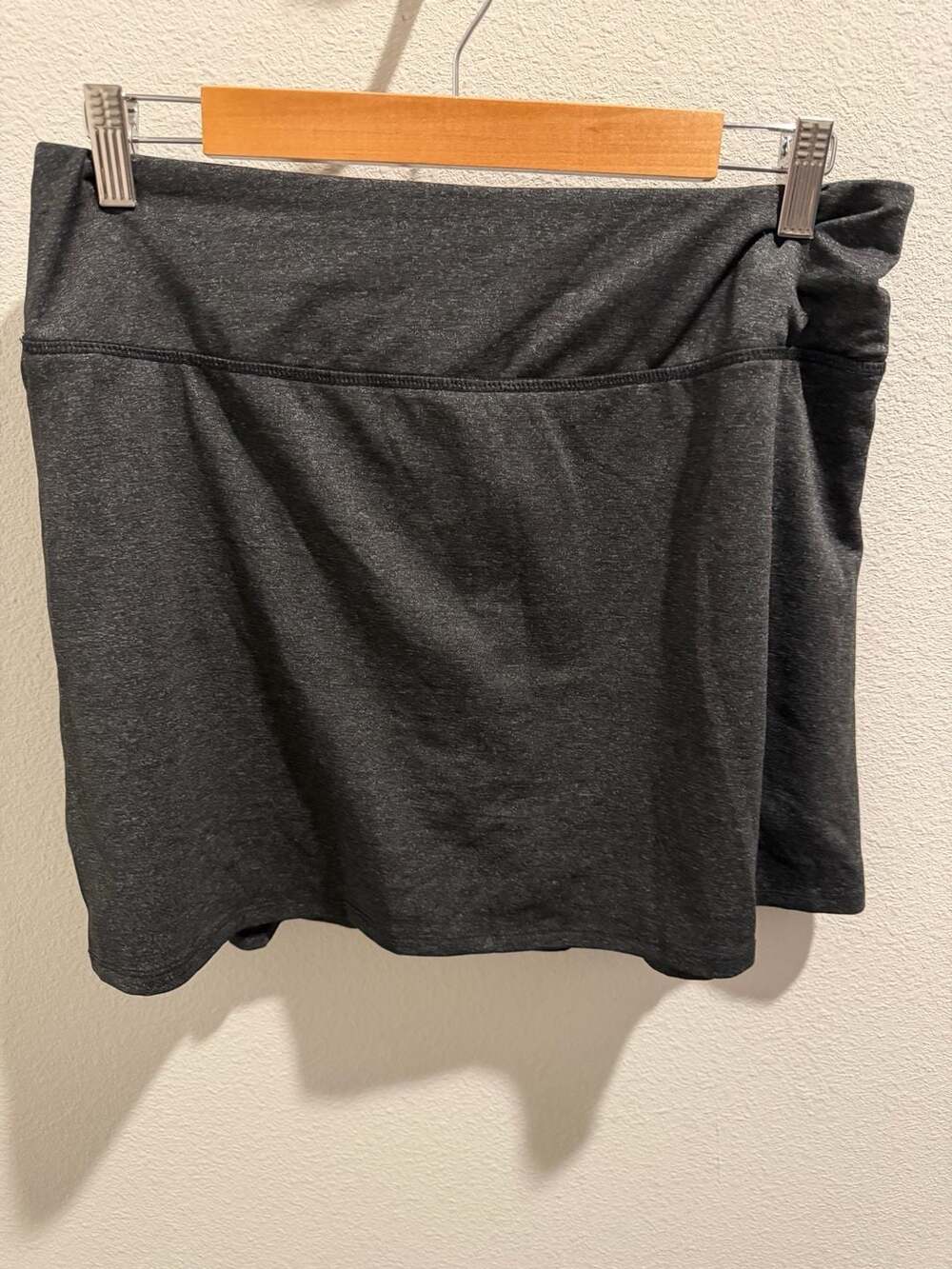 Fulbelle Womens Gray Heathered Athletic Skort‎ XL Tennis Golf Skirt with Pocket